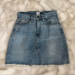 Calvin Klein ultra high-rise denim skirt